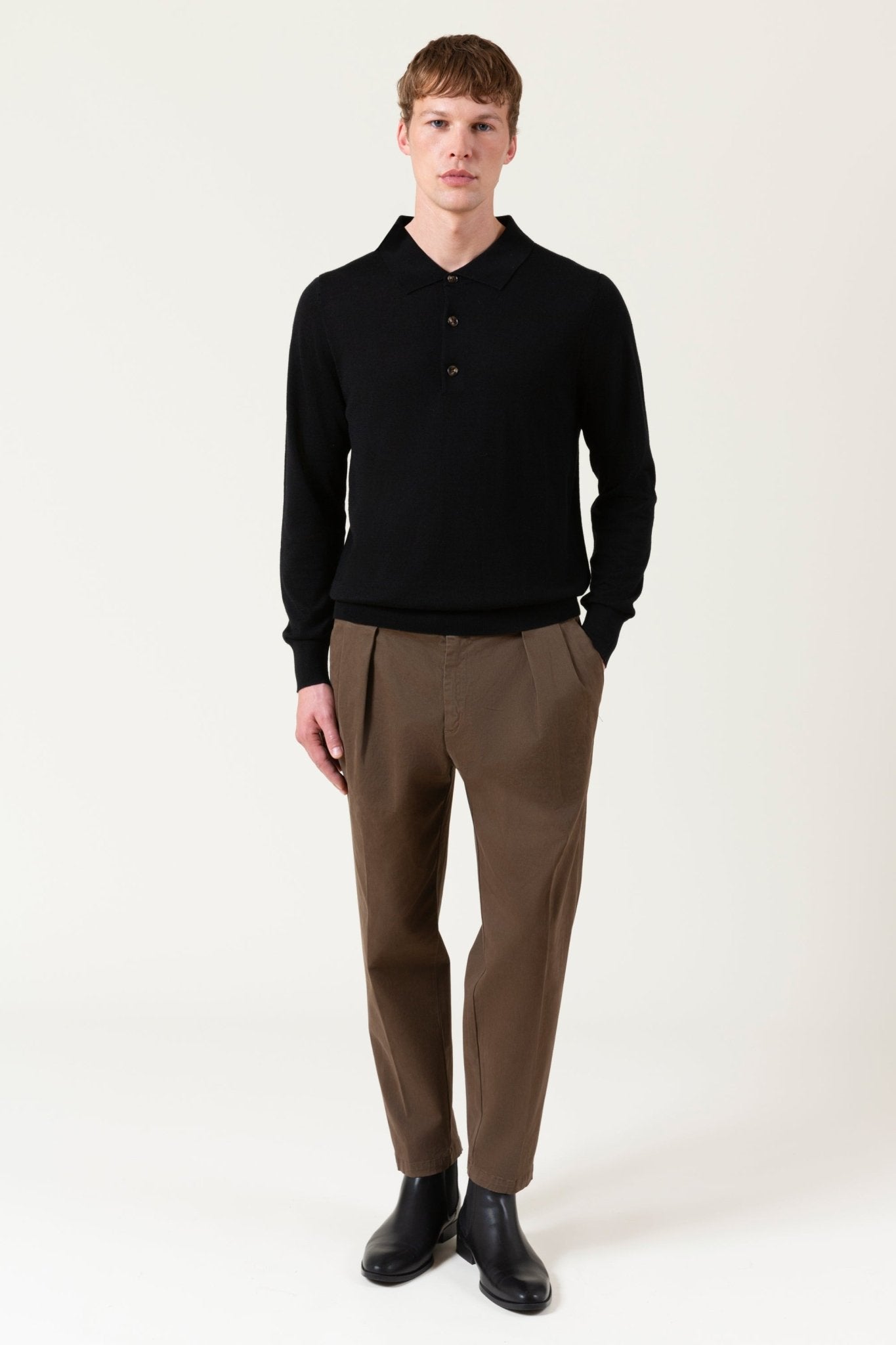 Autore Douglas Merino Wool Polo Sweater - Maglioni - autore - brand - Autore