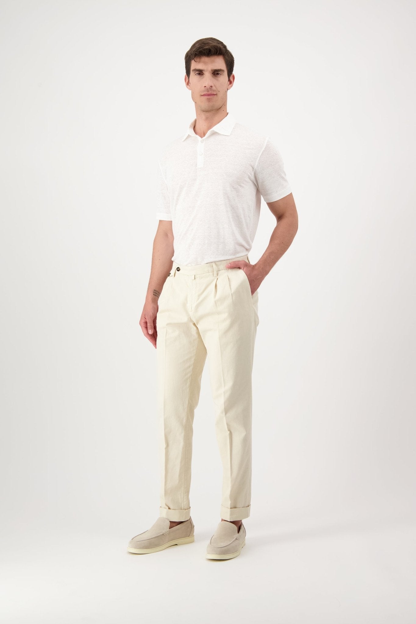 Pantaloni BG02 In Cotone e Lino - Pantaloni - Autore - Autore