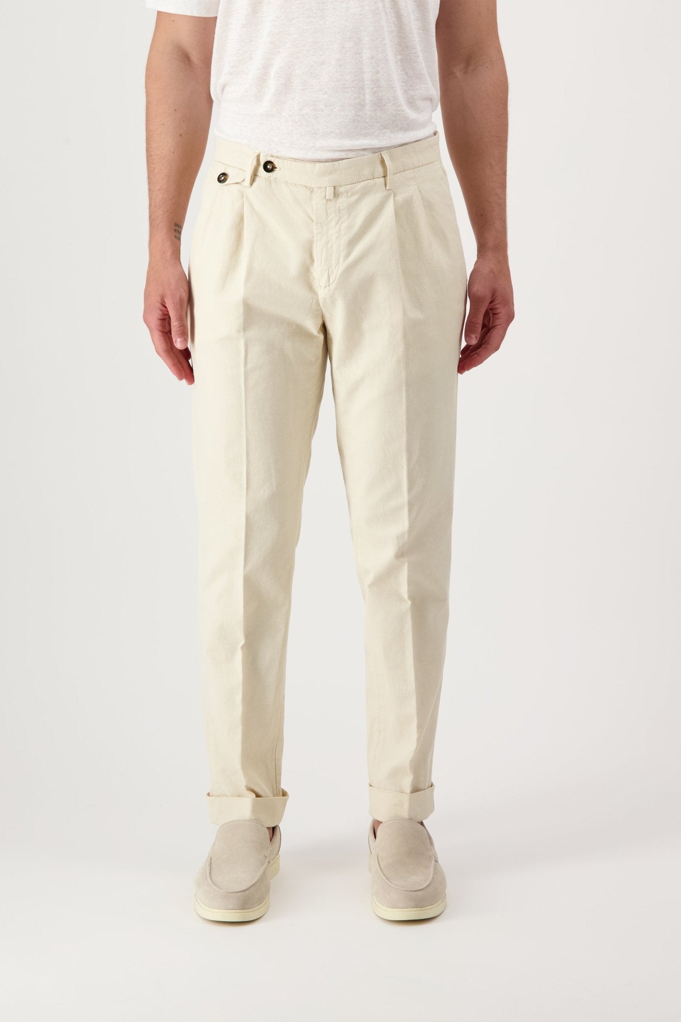 Pantaloni BG02 In Cotone e Lino - Pantaloni - Autore - Autore