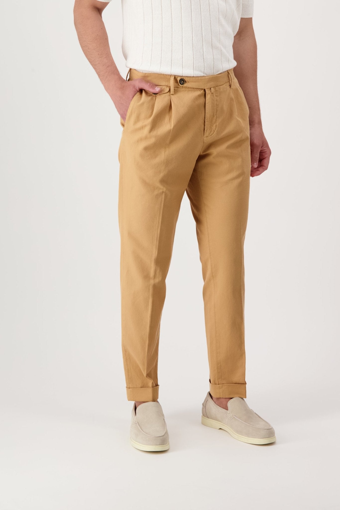 Pantaloni BG02 in Cotone e Lino - Pantaloni - Autore - Autore